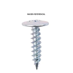 Tornillo Cabeza Lenteja c/golilla Pta.Fina 8x3/4 zincado (100 unidades)