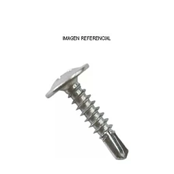 Tornillo Cabeza Lenteja c/golilla Pta. Broca 8x3/4 zincado (100 unidades)