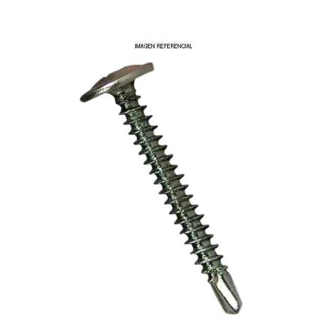 Tornillo Cabeza Lenteja c/golilla Pta. Broca 8x 1 1/4 zincado (100 unidades)