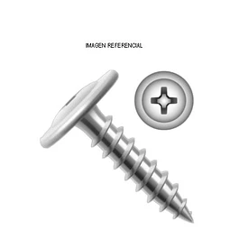 Tornillo Cabeza Lenteja c/golilla Pta.Fina 8x1/2 zincado (500 unidades)
