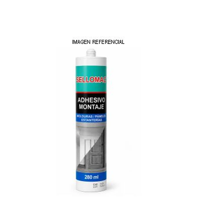 Adhesivo Montaje 280 ml Blanco Pintable Sellomac