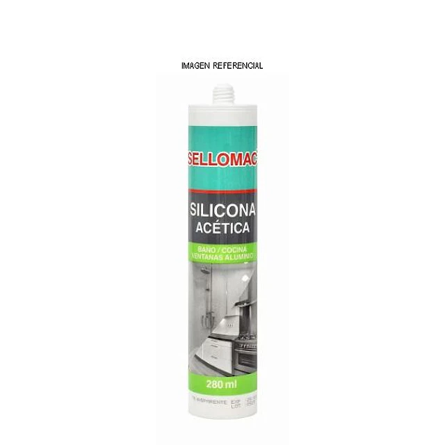 Silicona Transparente Acética c/Fungicida 280ml (c/u)