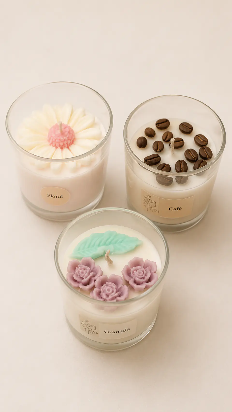 Velas en vaso 1