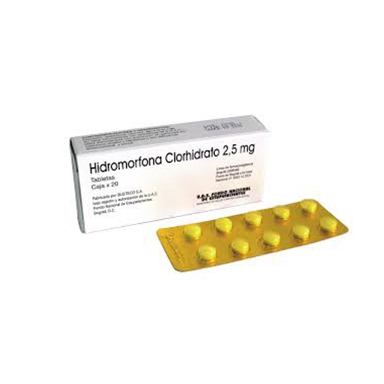 Hydromorphone 2.5 mg (Dilaudid) 20 Tablets 1