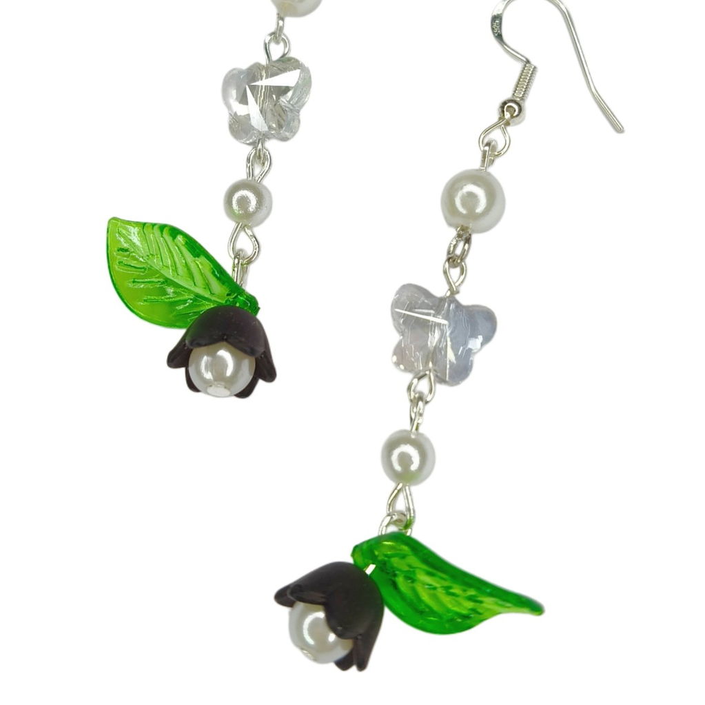 Aros tulipan Mariposa Negros  2