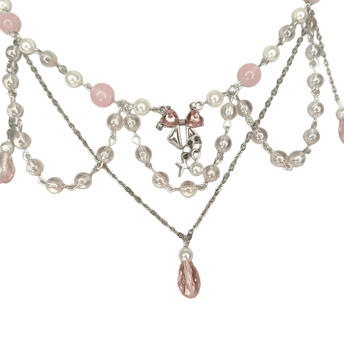 Collar cuentas triple Bijou de Rose - Coquette 3