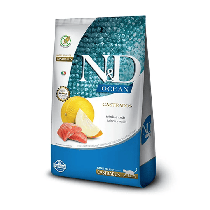 N&D Ocean Felino Castrado Salmon y Melón 1.5kg 1