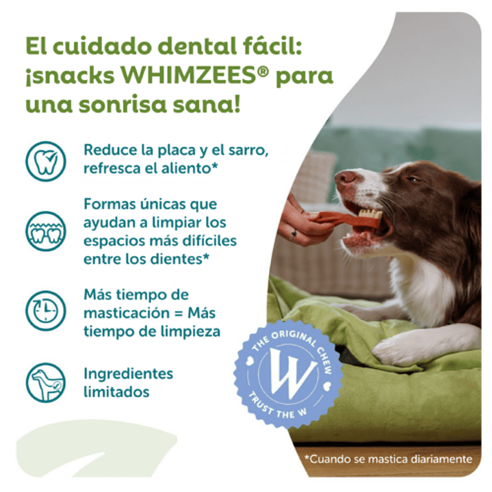 WHIMZEES® Toothbrush x UND Limpia Dientes Vegano de Uso Diario para Perros 5