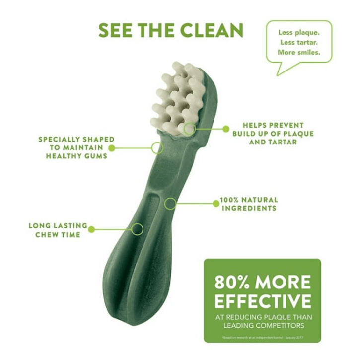 WHIMZEES® Toothbrush x UND Limpia Dientes Vegano de Uso Diario para Perros 6