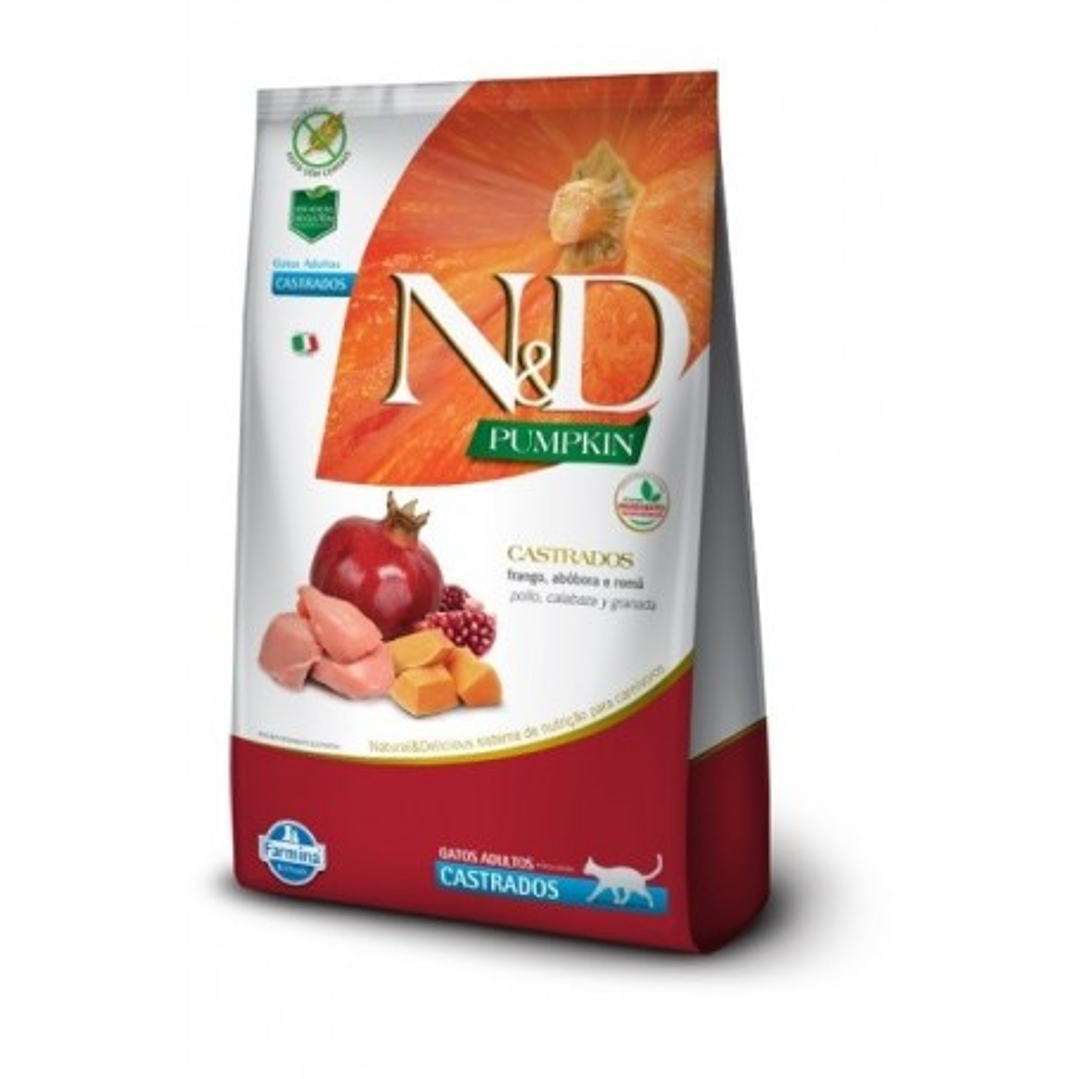 N&D Pumpkin Felino Castrados Pollo 7,5Kg 1