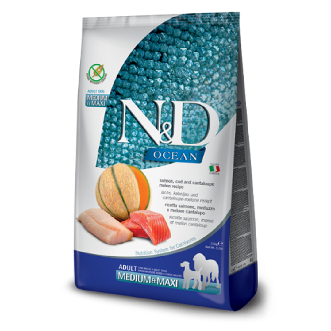 N&D Ocean Canine Adulto Medium/ Maxi Salmon 2.5KG 1