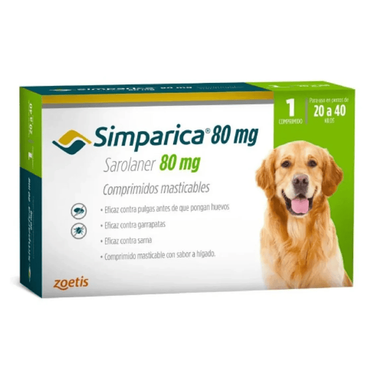 Simparica 1 Comprimido – Perros de 20 a 40 KG  1