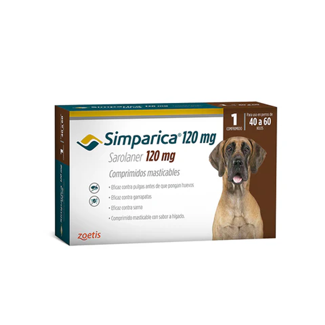 Simparica 1 Comprimido - Perros 40 Kg a 60 Kg 1