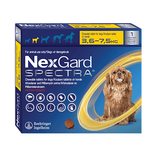 Nexgard spectra x 1 tab 3.6 a 7.5 kg