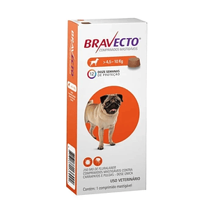BRAVECTO 1 comp 250 MG - 12 Semanas duracion - Perro de 4.5-10 kg