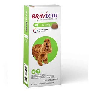 BRAVECTO 1 Comp 500 MG - 12 semanas duracion - Perro de 10-20 kg 