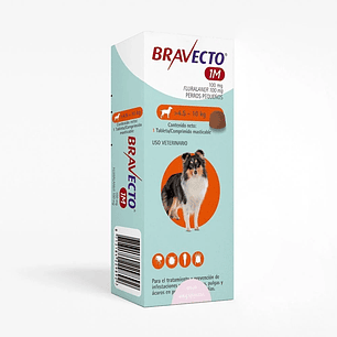 Bravecto  100 mg - 1 Mes duracion – Perro de 4.5 kg a 10 kg