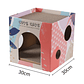 Cute Cat Casa Carton Rascador para Gato - Miniatura 2