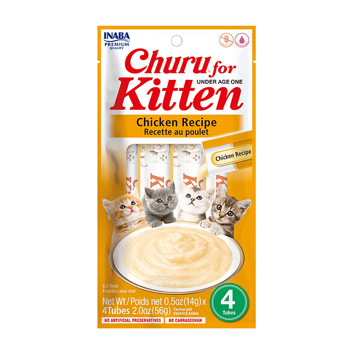 Churu Kitten Receta Pollo – Pack 4 Tubos de 14 g c/u 1