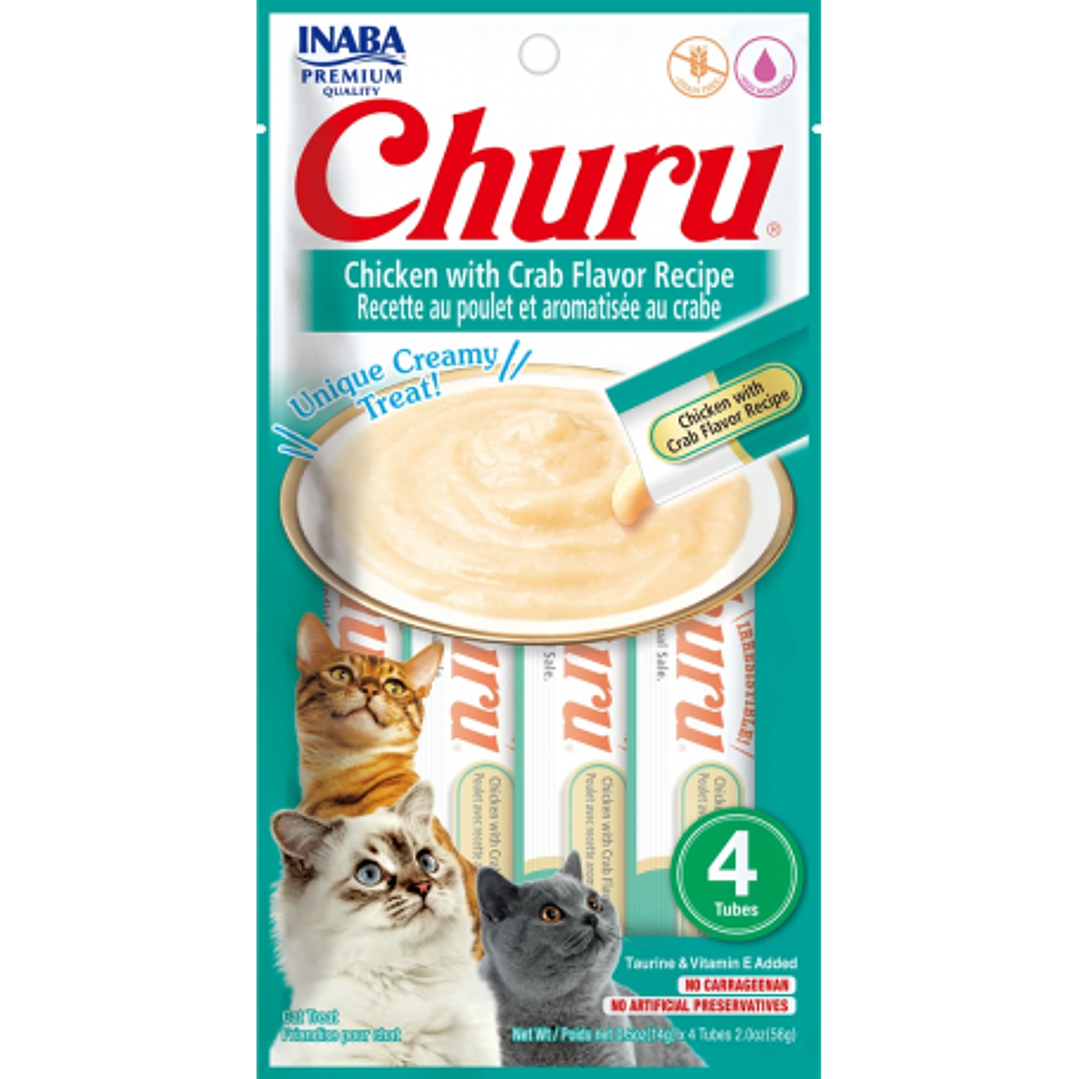 Churu Gato Receta Pollo con Cangrejo – 4 Tubos de 14 gr c/u 1