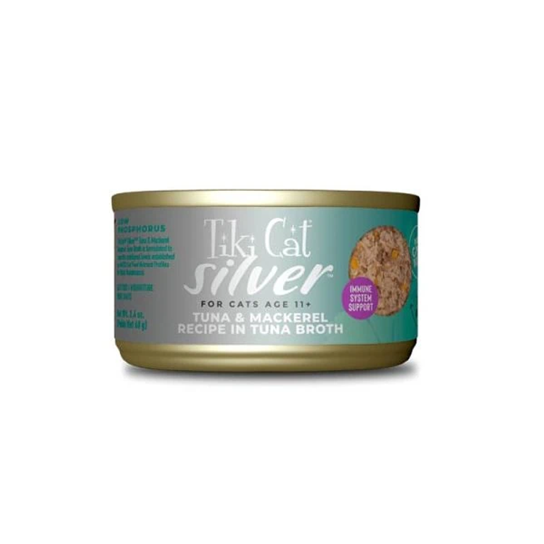 Tiki Cat Silver – Tuna and Mackerel Recipe in Broth 68 gr 1