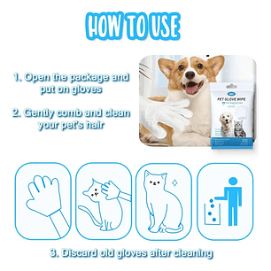Guante tipo toalla PET Glove Wipe 6 PCS/PACK - Limpieza General