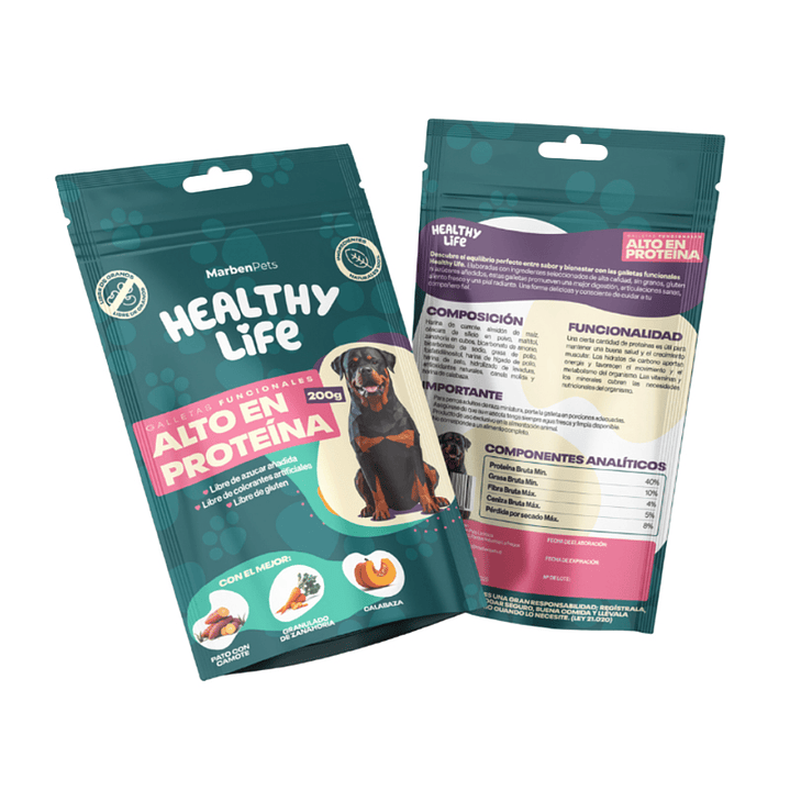 Healthy Life Galletas -  PATO & CAMOTE - Alto en Proteina 200 gr  1