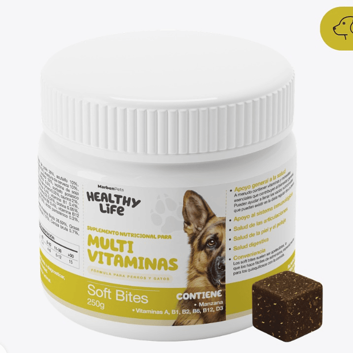 Healthy Life Multivitamina Masticables Canino 250 gr  1