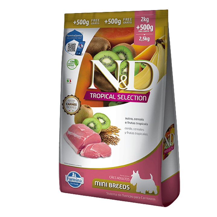 N&D Tropical Canine Adult Pequeño Cerdo 2,5 kg 1