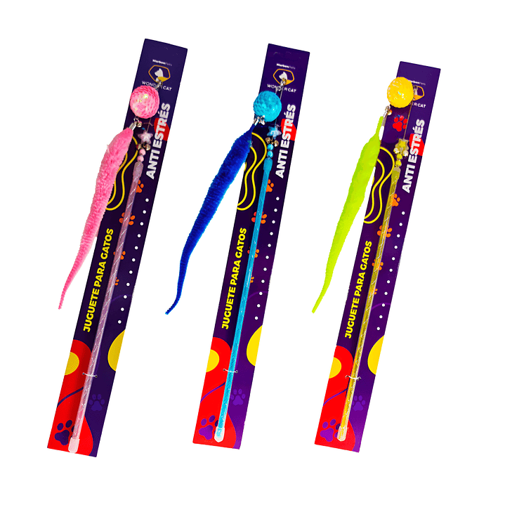 Varilla de Pelota brillante y cola - WONDER CAT - Juguete Gato 1