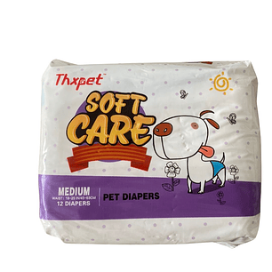 PAÑALES M - soft care 12 Und