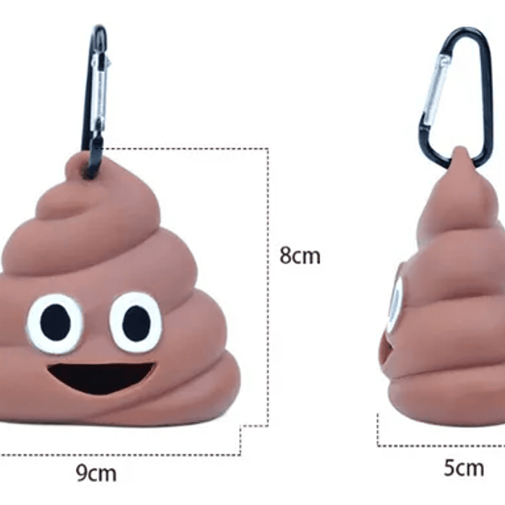 Porta Bolsas Emoji + bolsa repuesto (dispensador bolsas) 2