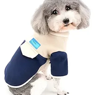 Poleron BICOLOR Azul Y Beige - Talla M