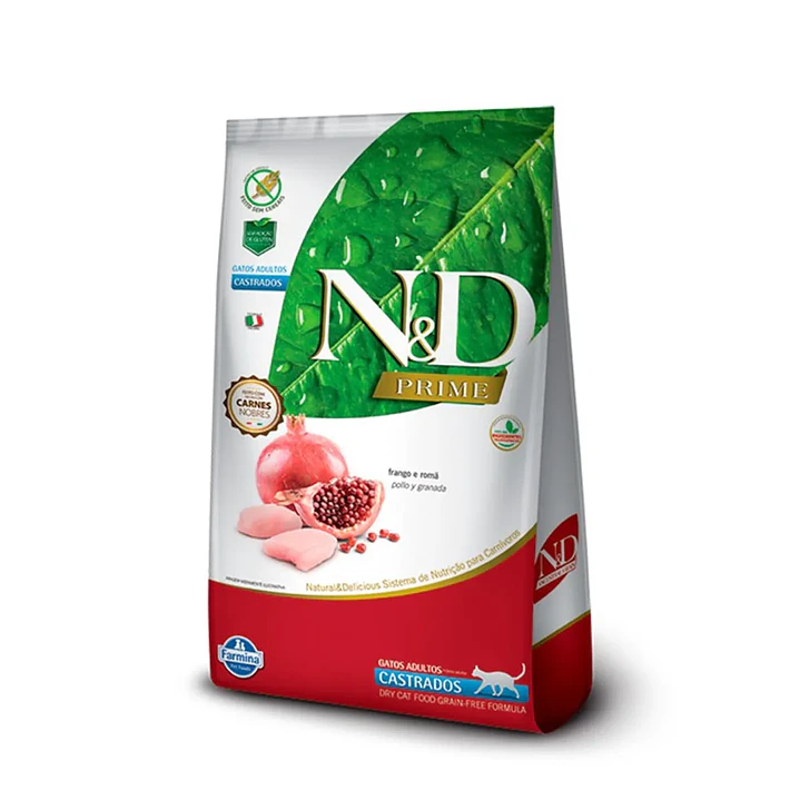 N&D Prime - Alimento para Gatos Adultos Castrado Pollo 1,5 Kg 1