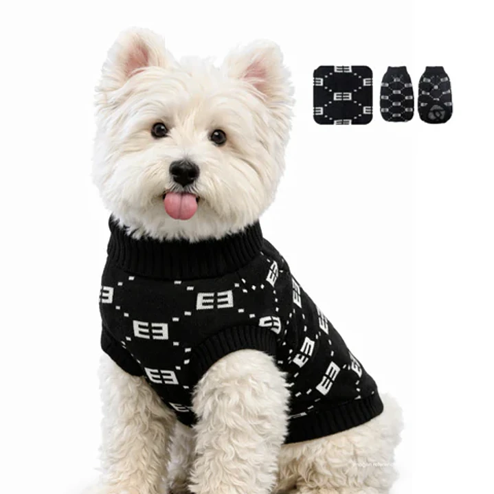 Suéter Tejido Negro para Mascota - Talla M 1