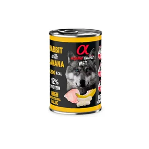 ALPHA SPIRIT – Alimento Húmedo Conejo & Plátano 400 g