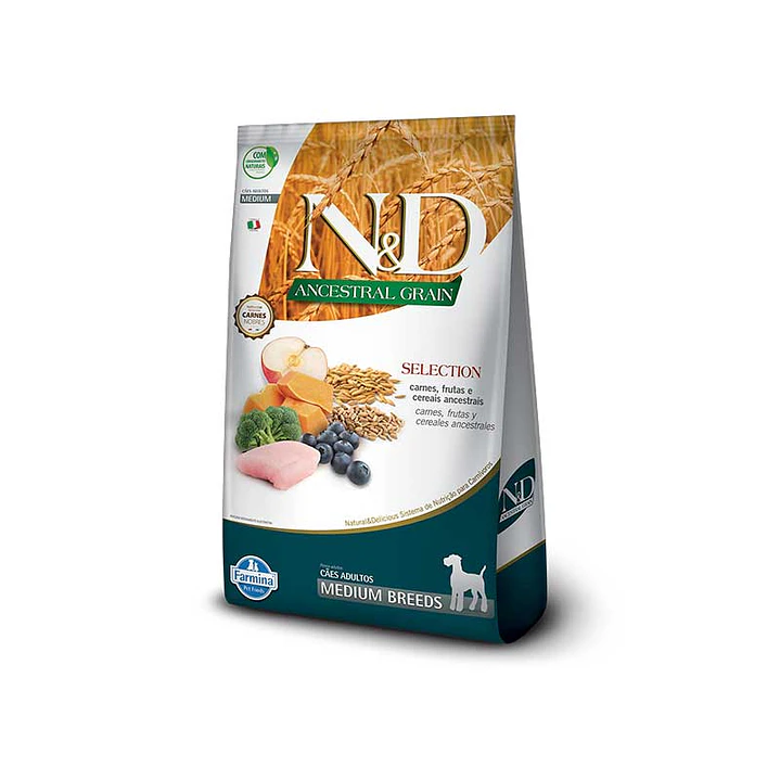 N&D Grano Ancestral Perro Mediano Pollo 15 Kg 1
