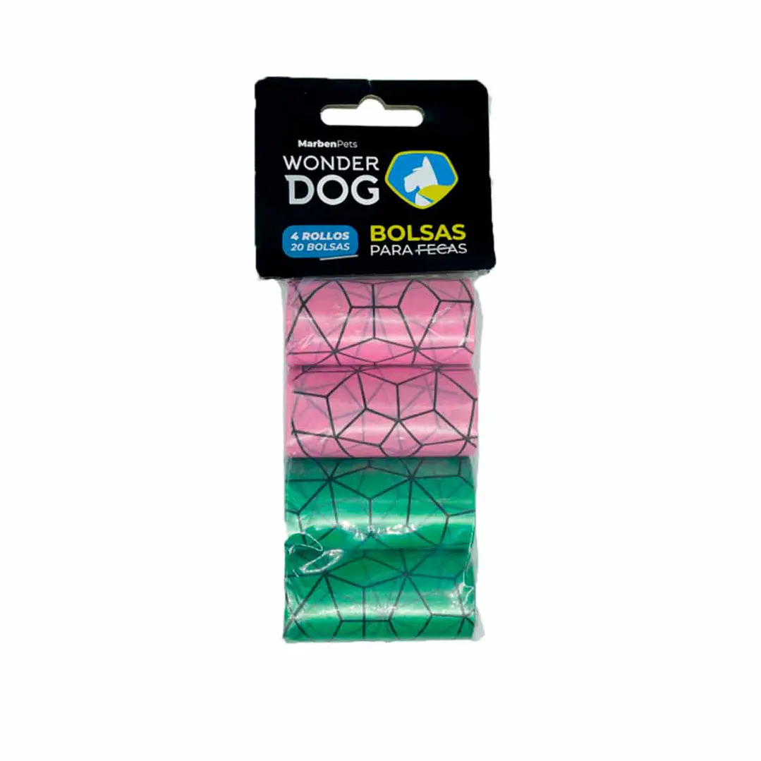 Wonder Dog Bolsas para Fecas 4 ROLLOS X 20 BOLSAS 1