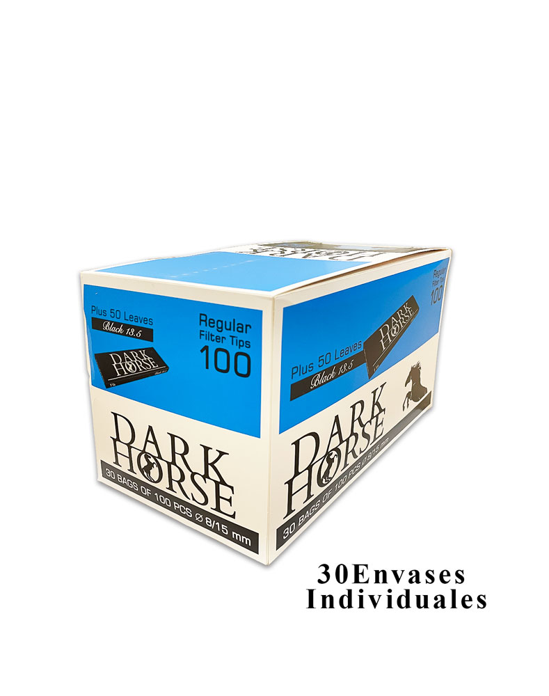 Dark Horse Filtro Regular 100 + Papelillo Black Display x 30
