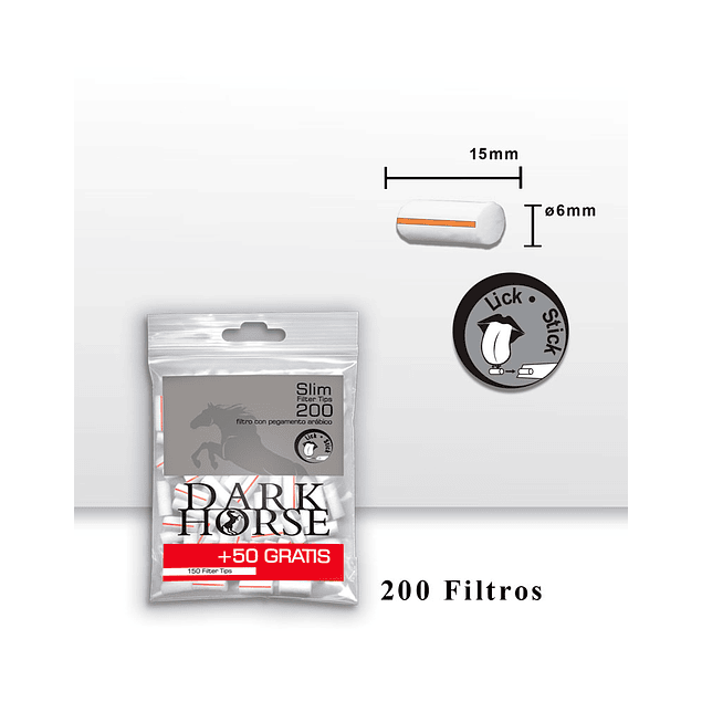 Filtro Dark Horse Slim Engomado Promocion Display x 30