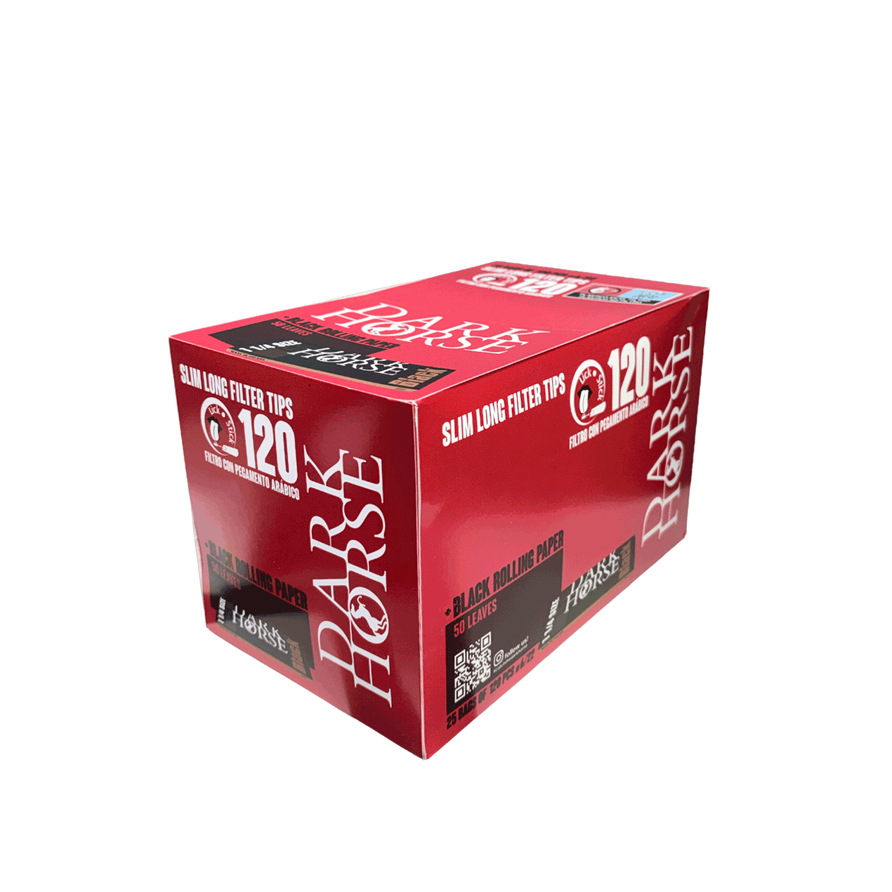 Filtro Slim Long Engomado 120 unidades + Papel Black
