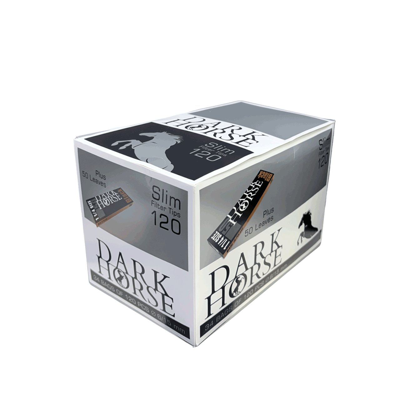 Dark Horse Filtro Slim 120 + Papelillo Black Display X 34