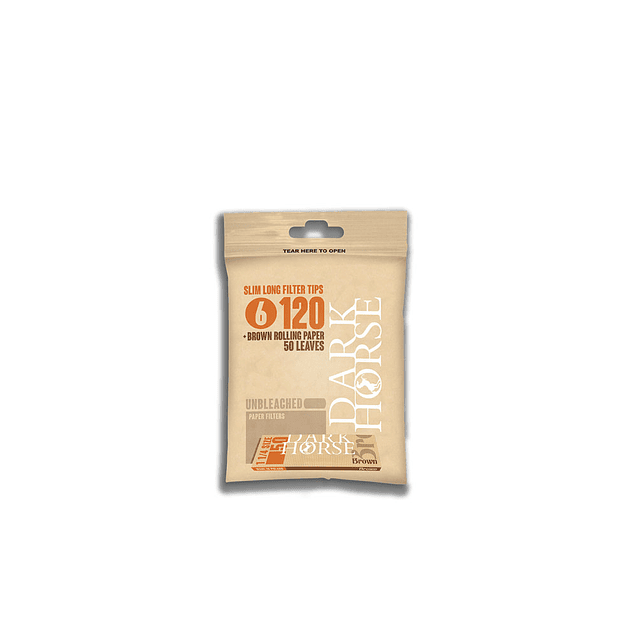 Filtro DH Slim Long Bio + Papel Brown 120 unidades.