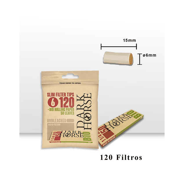 Filtro DH Slim Bio + Papel Bio 120 unidades.