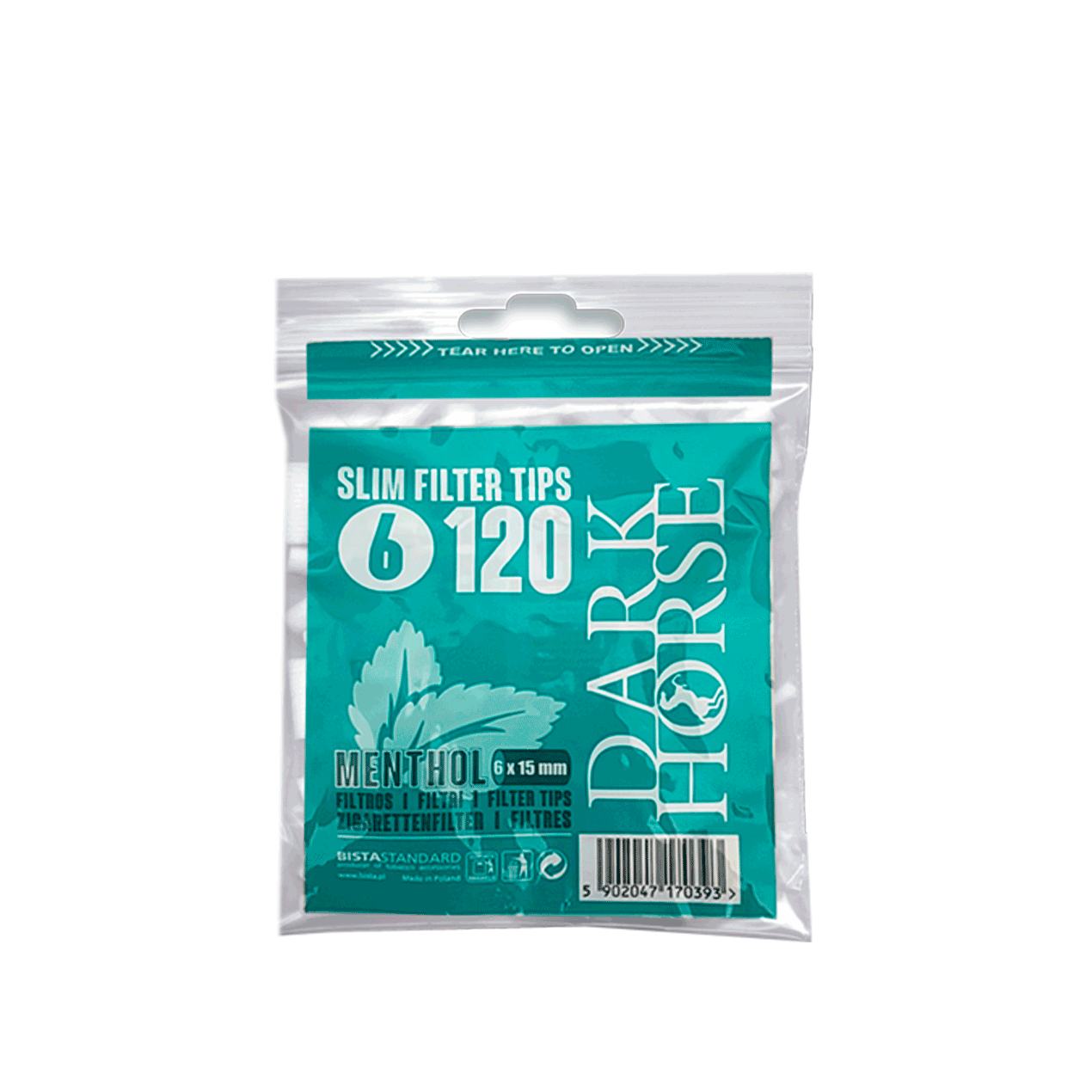 Dark Horse Filtro  100 Slim Long Menthol - 100 unidades