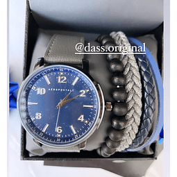 Reloj Aeropostale + pulseras hombres 