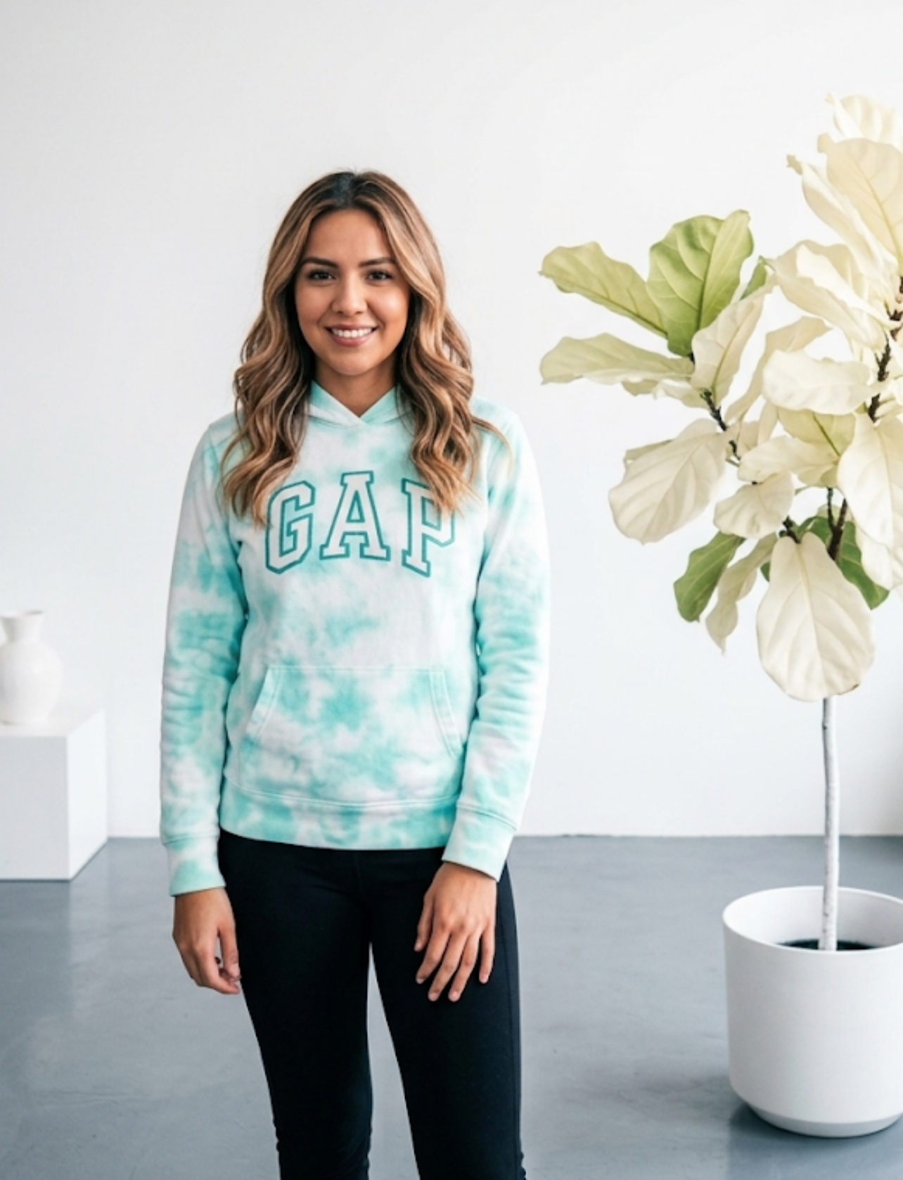 POLERON MUJER GAP TIE DYE VERDE XS/S/