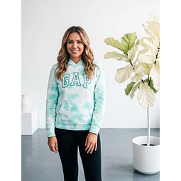 POLERON MUJER GAP TIE DYE VERDE XS/S/