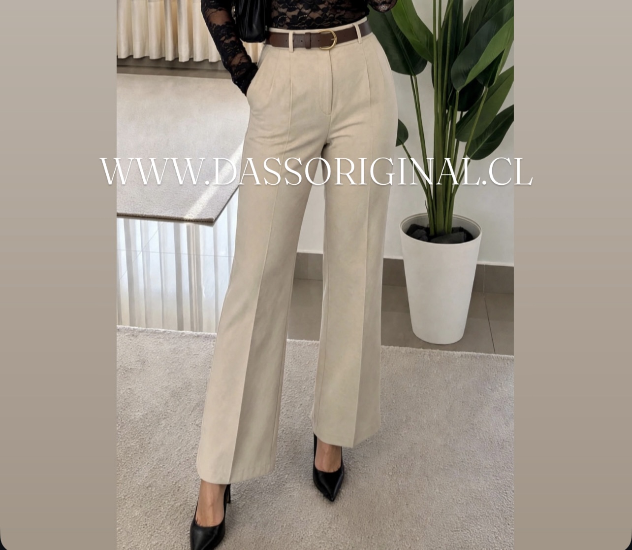 PANTALÓN ORQUÍDEA SARTORIAL BEIGE 