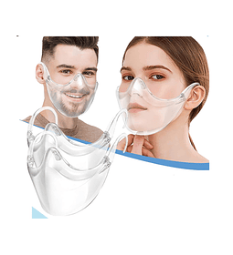 Protector Facial Tipo Mascarilla Transparente Lavable